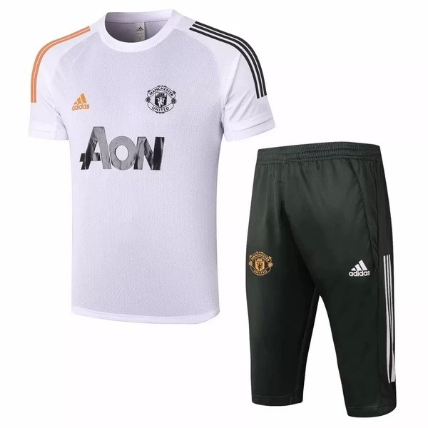 Entrenamiento Manchester United Conjunto Completo 2020 2021 Blanco Negro